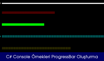 C# Console Örnekleri ProgressBar Oluşturma